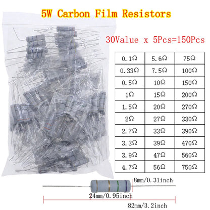 Juego de resistencias de película de carbono