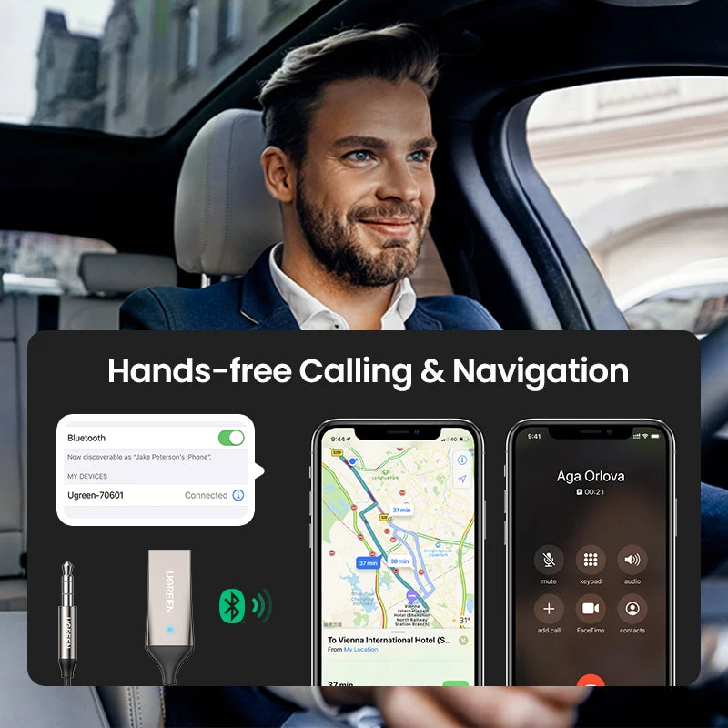 Receptor Bluetooth para carro UGREEN