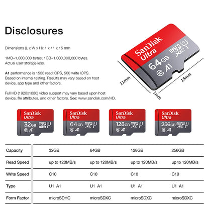 Tarjeta de memoria Micro SD SanDisk Ultra