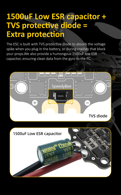 Controlador de vuelo Speedybee F405 V3 50A Stack U-Angel-1988