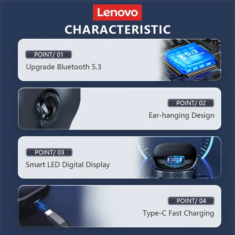 Audífonos Bluetooth Lenovo LP75