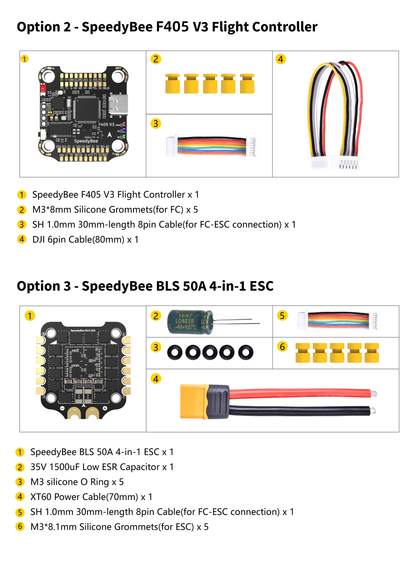 Controlador de vuelo Speedybee F405 V3 50A Stack U-Angel-1988